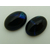 cabochon verre dichroique ovale 14x10mm 10 bleu noir