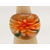 bague verre lampwork fleur orange dore vert BAG03-orange