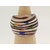 bague transp verre  lampwork rayure BAG05