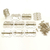 charniere argente 24x20mm lot de 10 avec vis 8mm