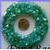 donut pendentif resine vert RES-3