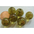 perles verre 12mm vert olive dore