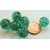 perles verre 12mm vert eau dore