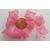 perle resine fleur corolle rose fonce