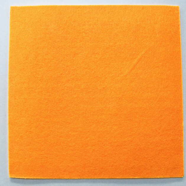 Feutrine épaisse Au Mètre - Épaisseur 3mm, Couleur Orange, Dimensions 50x100 Cm, Pour Scrapbooking