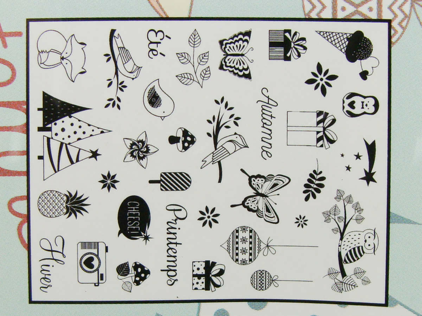 Tampons Clear stamps 32 motifs 4 saisons Artemio SCRAPBOOKING
