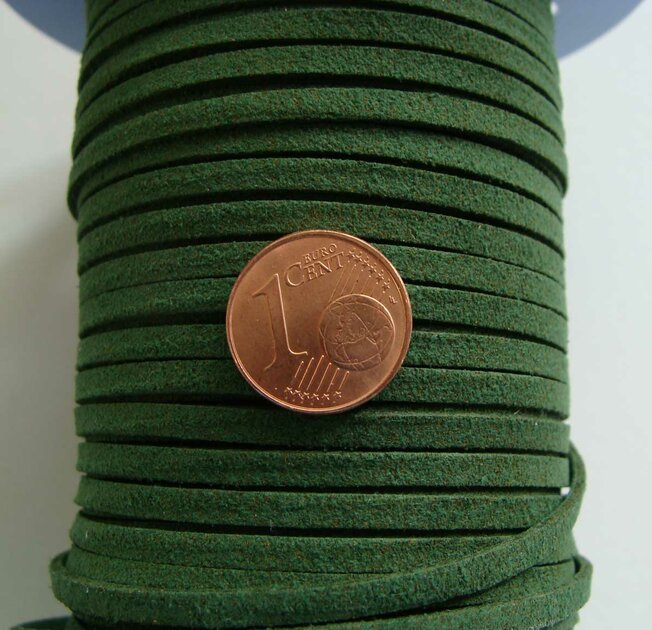 Cordon Ruban Soutache Vert Anis 3x1mm - 5 Mètres - Fabriqué En France