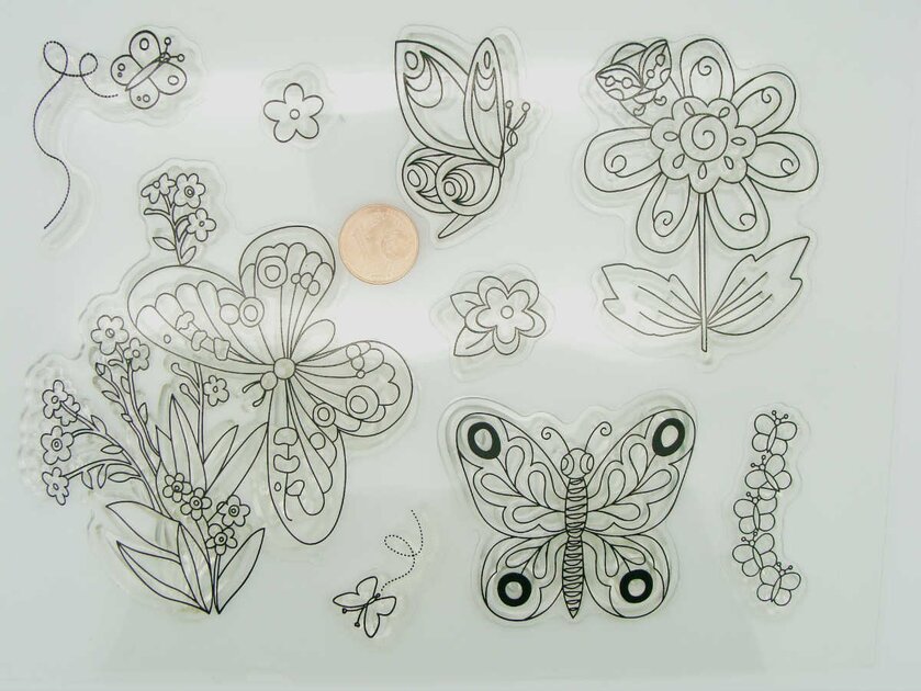 Tampons Transparents PandaHall - Motifs Femmes Vintage, Fleurs - Scrapbooking DIY