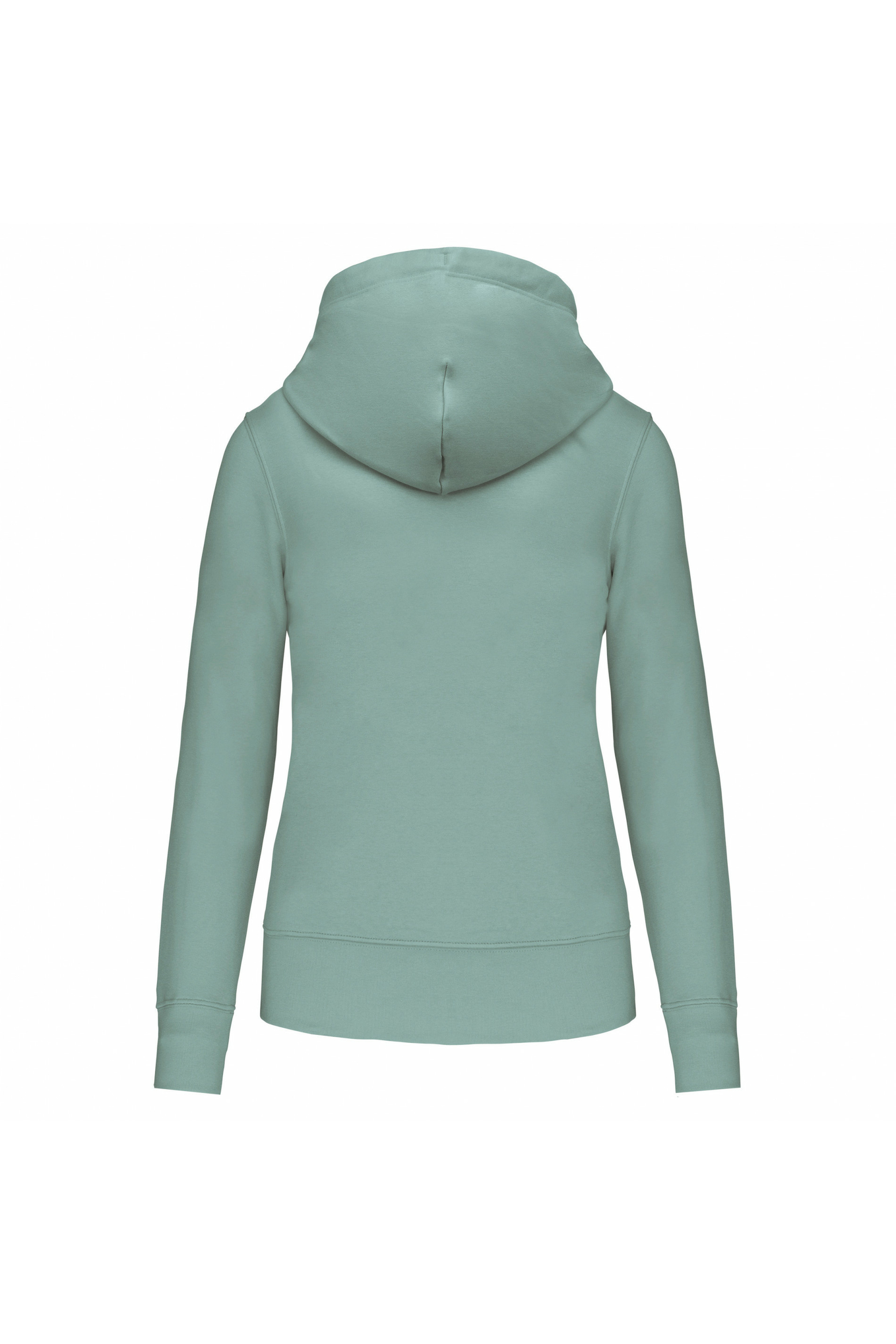 Sweat-shirt à capuche écoresponsable Femme -Vert d'eau -Conçu à partir de  85% de coton biologique et 15% de polyester recyclé.