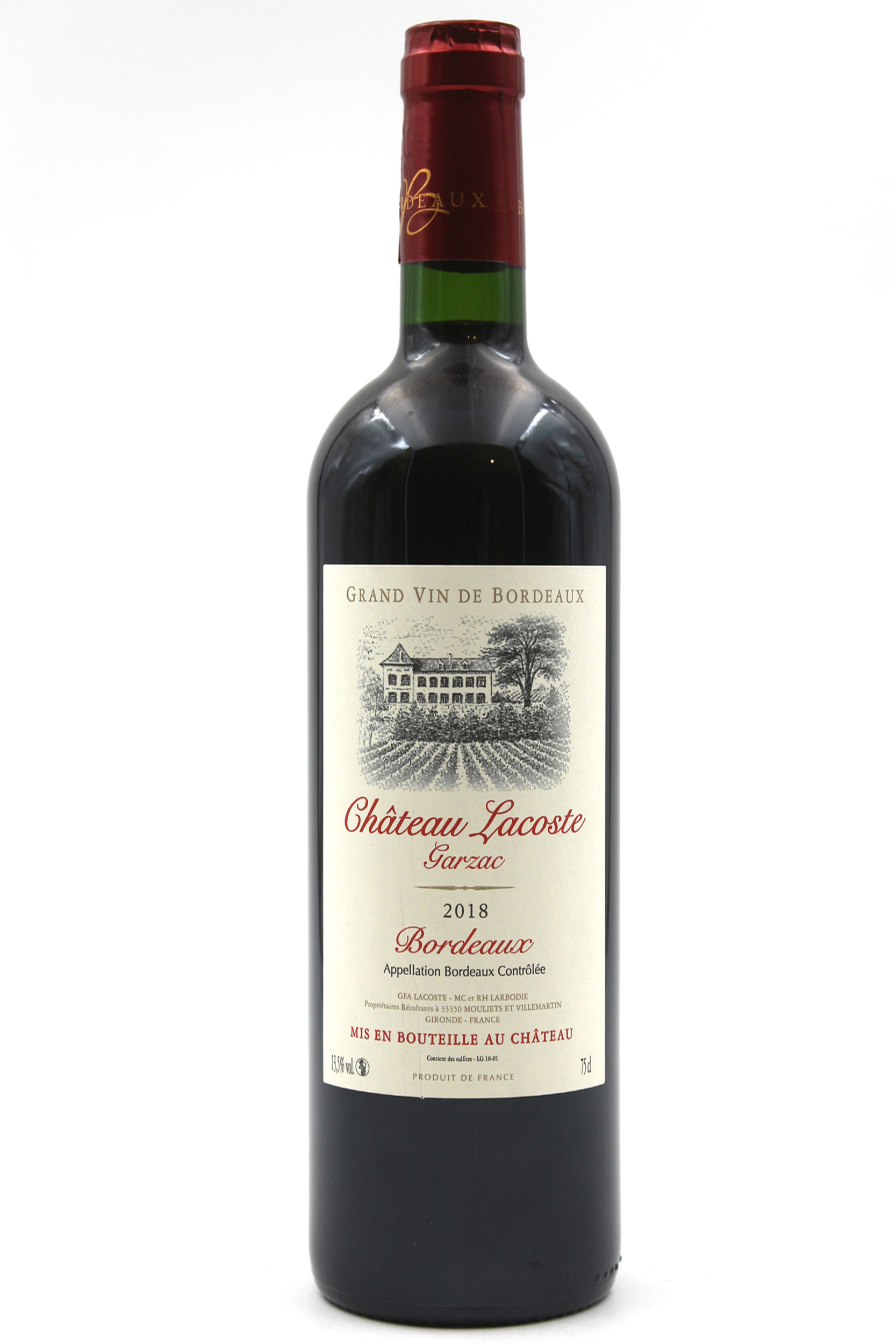 x12 Château Lacoste 2018 - Vin Rouge 75cl AOC Bordeaux - BORDEAUX/Bordeaux - Stephconti Vins & Spiritueux