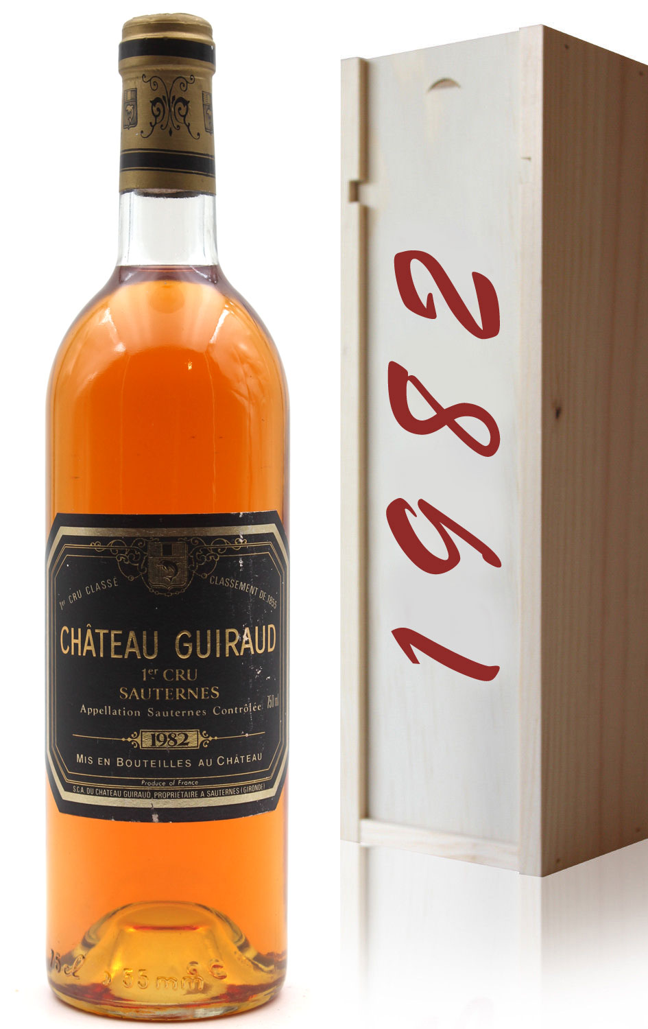Coffret Château Guiraud 1982 Vin Blanc 75cl AOC Sauternes
