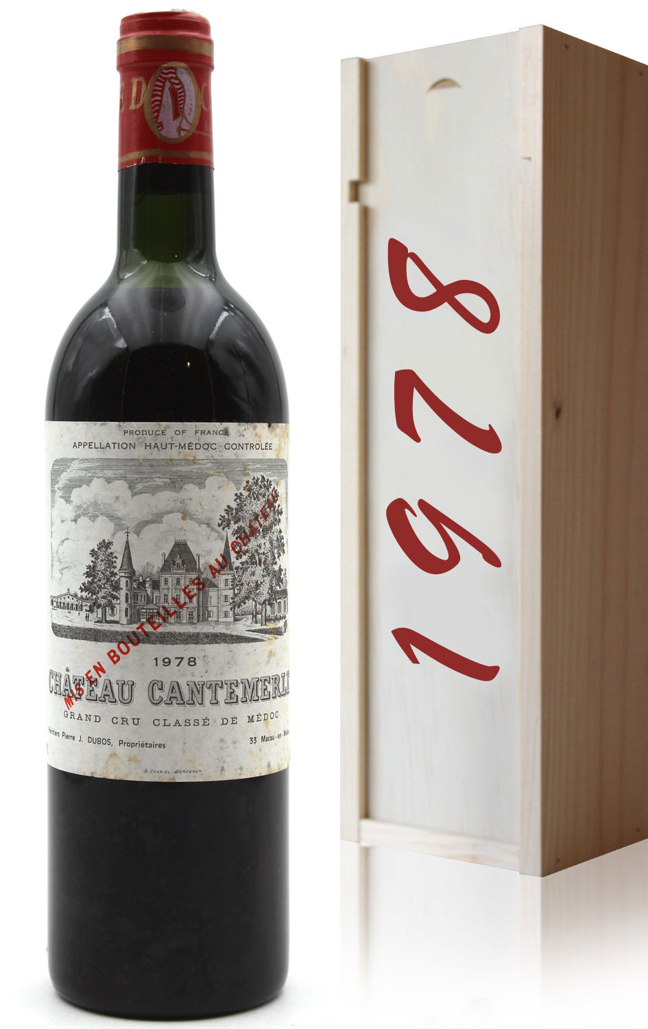 Coffret Château Cantemerle 1978  Rouge 75cl AOC Haut-Médoc