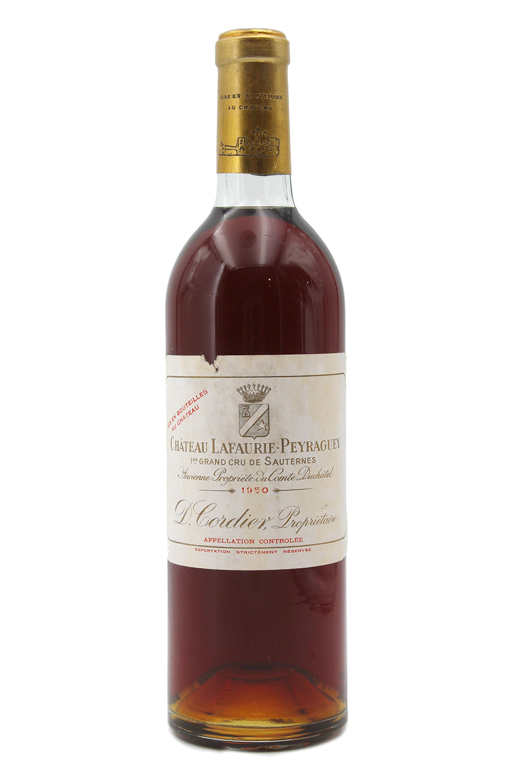 Château Lafaurie-Peyraguey 1950 - 75cl AOC Sauternes 1er Grand Cru classé