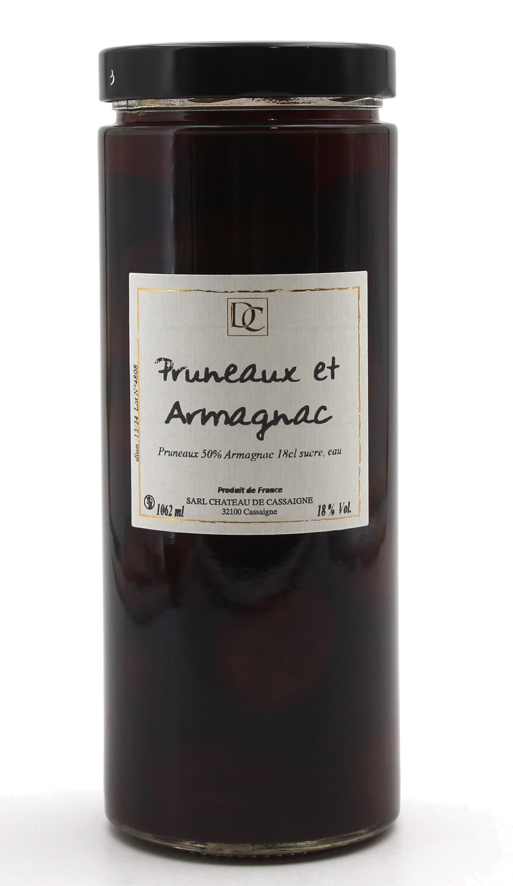 Pruneaux à l\'Armagnac De Cassaigne - 1,062L