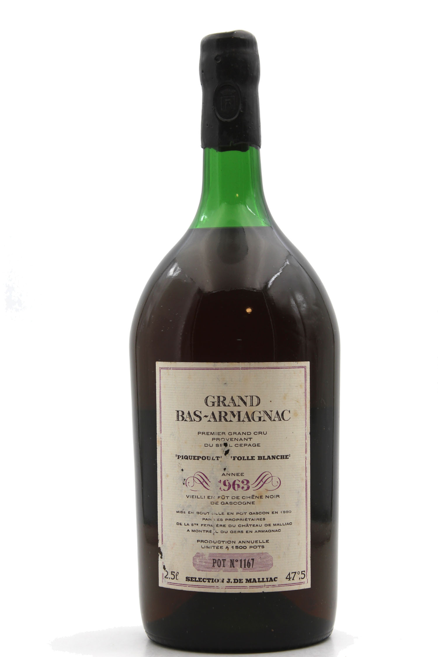 Grand Bas-Armagnac 1963 Pot Gascon 250cl