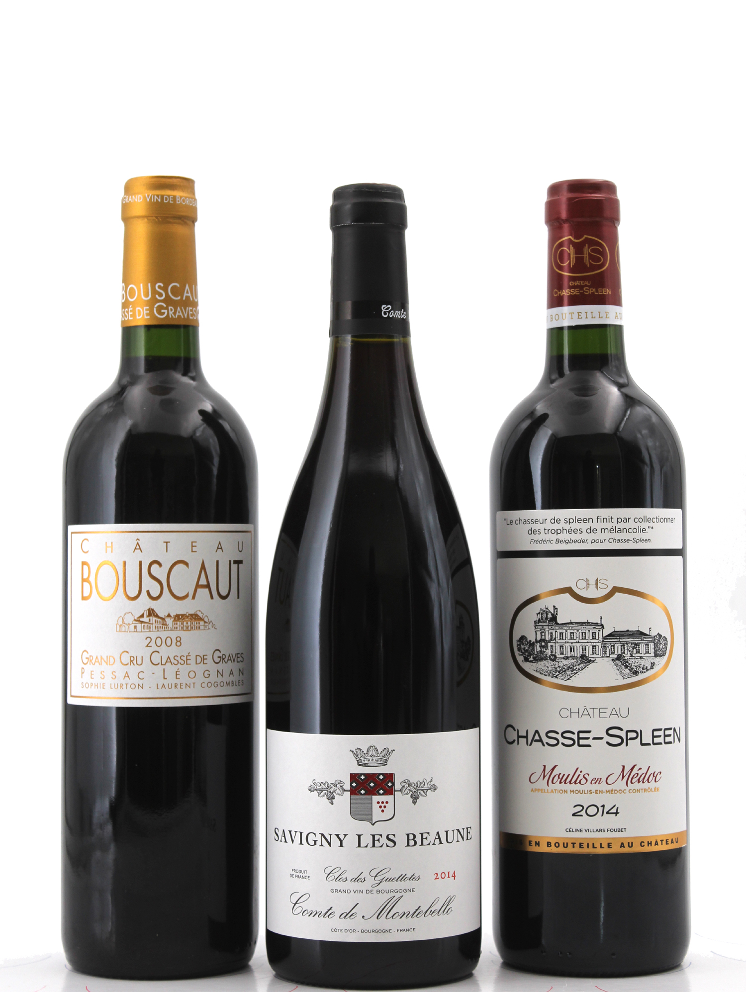 3 bouteilles de vin