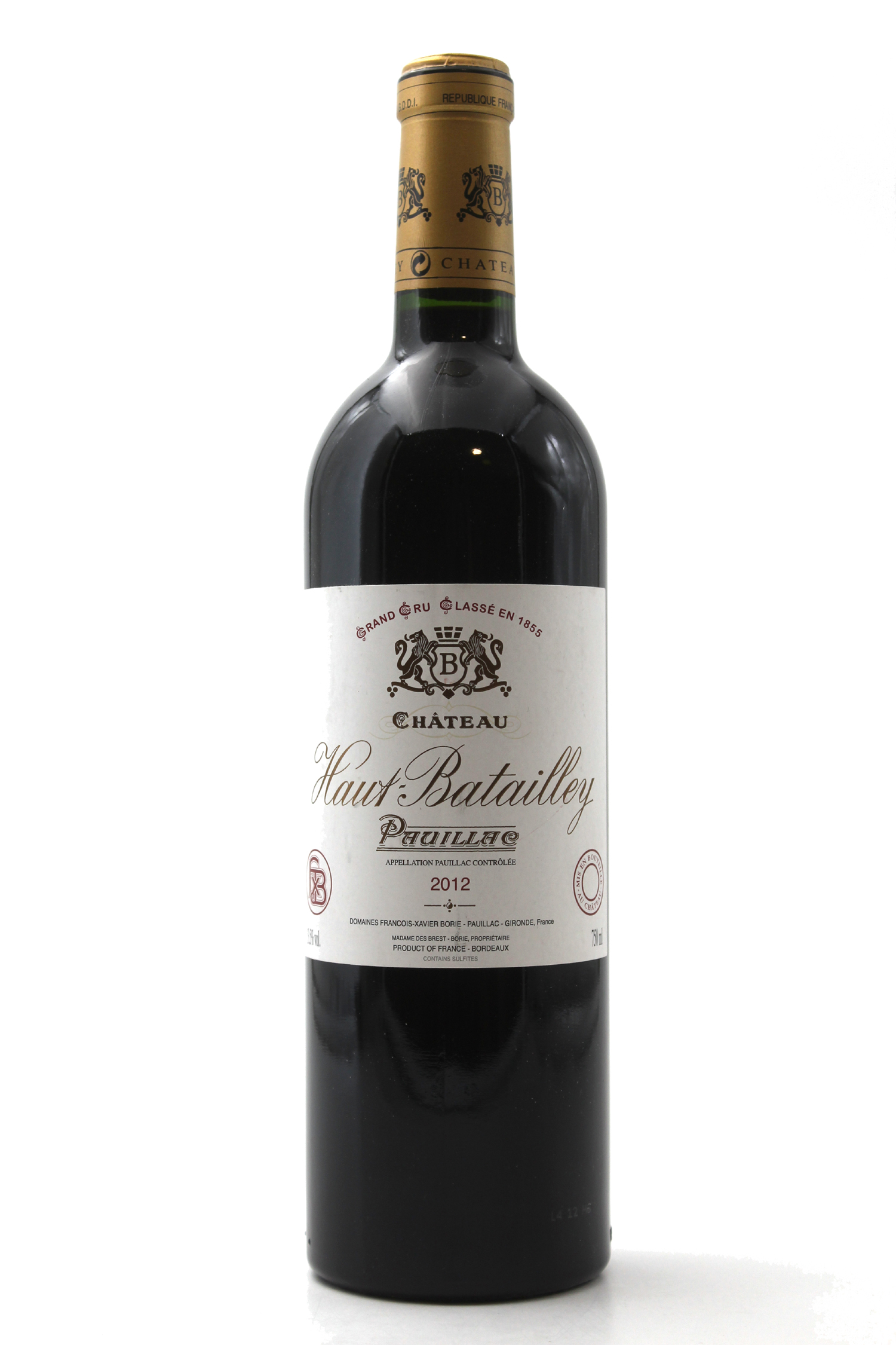 photo Château Haut Batailley 2012 Aoc Pauillac