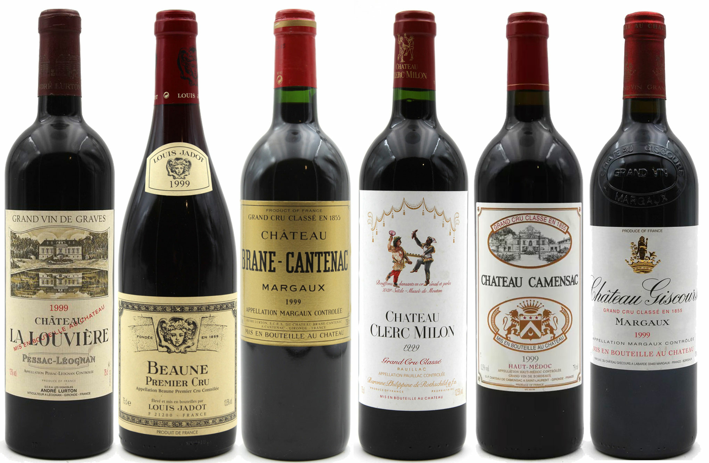 Assortiment 6 Grands Crus 1999 - Vins Rouge - 75cl - AOC - BORDEAUX ...