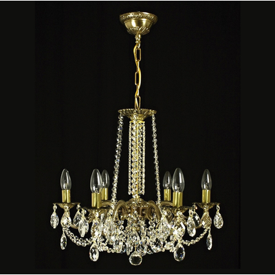 Lustre en laiton et cristal et Bohême Wranovsky Sagittarius