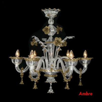 Lustre-Murano-ambre