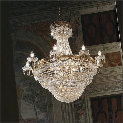 Lustre en cristal au plomb 24% montgolfière Voltolina Pegaso Ø55 cm à Ø100 cm