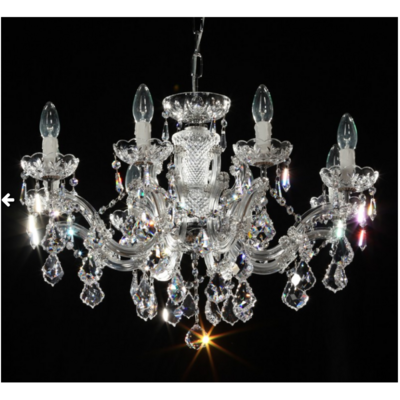 Lustre baroque en cristal Spectra Swarovski ® 8 feux Carsoli