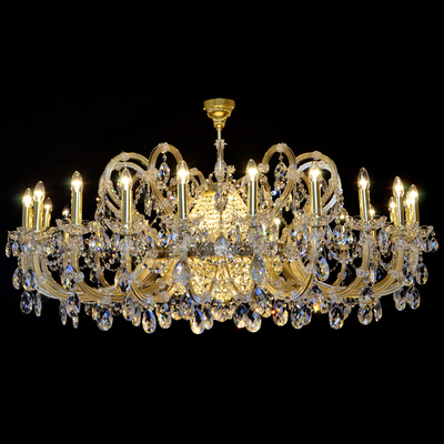 Lustre Marie-Thérèse 36 feux WRANOVSKY SAUMUR en cristal de Bohême au plomb 30 % Ø160cm H80cm