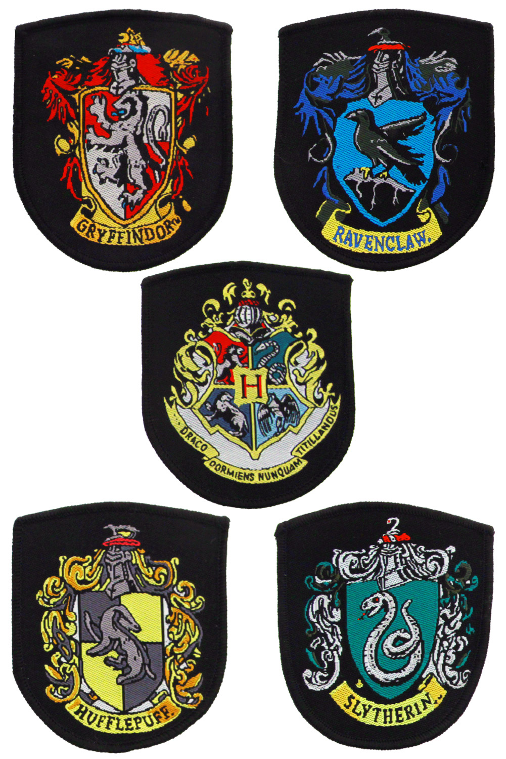 Lot de 5 écussons Harry Potter des écoles de Poudlard ecussons Harry Potter Cinéma/Harry