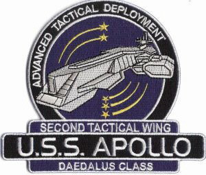 Ecusson USS Apollo Daedalus Class vu dans la série Stargate Atlantis