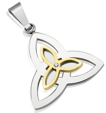 Collier Charmed symbole triquetra en acier inoxydable
