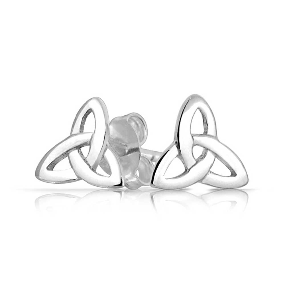 Boucles d\'oreilles Charmed symbole des 3 soeurs en argent