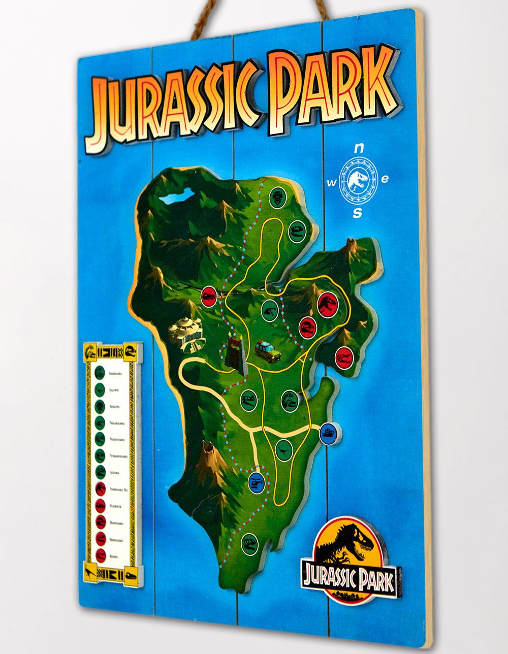 tableau-en-bois-jurassic-park-isla-nublar