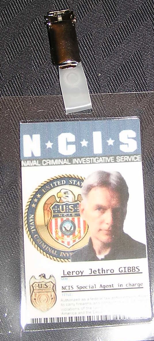 Carte d\'identification agent Ncis pour cosplay