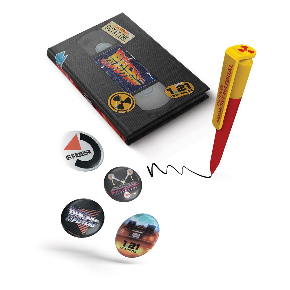 set-papeterie-carnet-stylo-badges-back-to-the-future