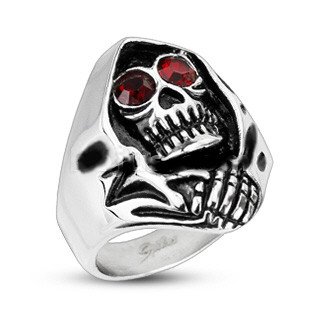 Bague Biker du reaper en acier inoxydable