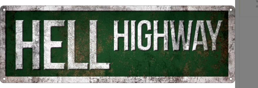 Plaque décorative Hell Highway