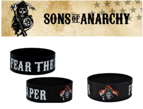 Bracelet officiel Sons of Anarchy en silicone modèle fear the reaper