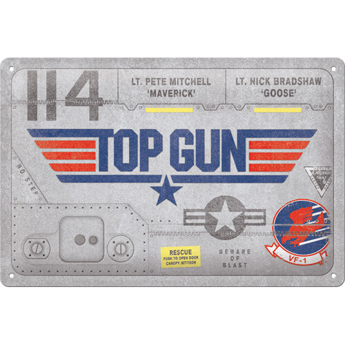 Plaque métal Top Gun fuselage F-14
