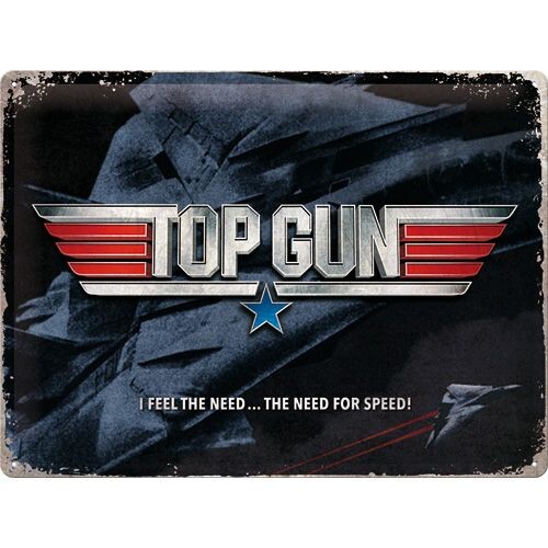 Plaque métal logo Top Gun