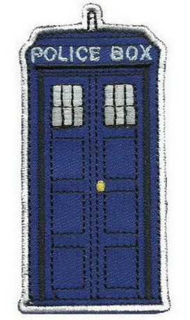 Ecusson du tardis police box comme vu dans la serie Doctor Who