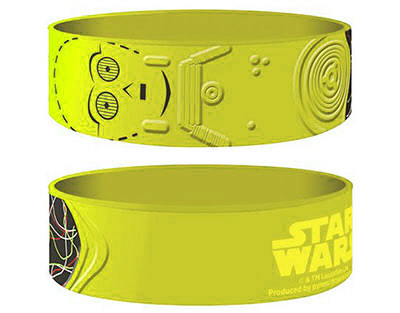 Bracelet Star Wars officiel C3PO en silicone