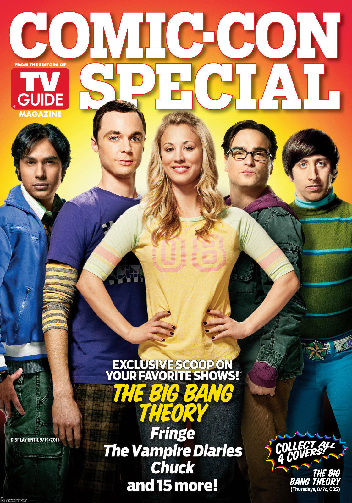 Comic con 2011 magazine Tv Guide special comic con Big bang Theory