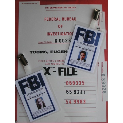 X-Files Badges agents du FBI Mulder et Scully