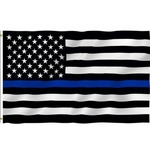 drapeau-usa-bande-bleue-hommage-police