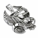 Pendentif Motard Gothique SONS OF ANARCHY - En Acier - Neuf Sous Blister - Bijou Biker Homme/Femme