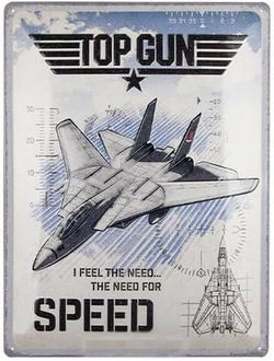 Plaque Métal Avion De Chasse – 30 X 20 Cm – Déco Murale Neuve