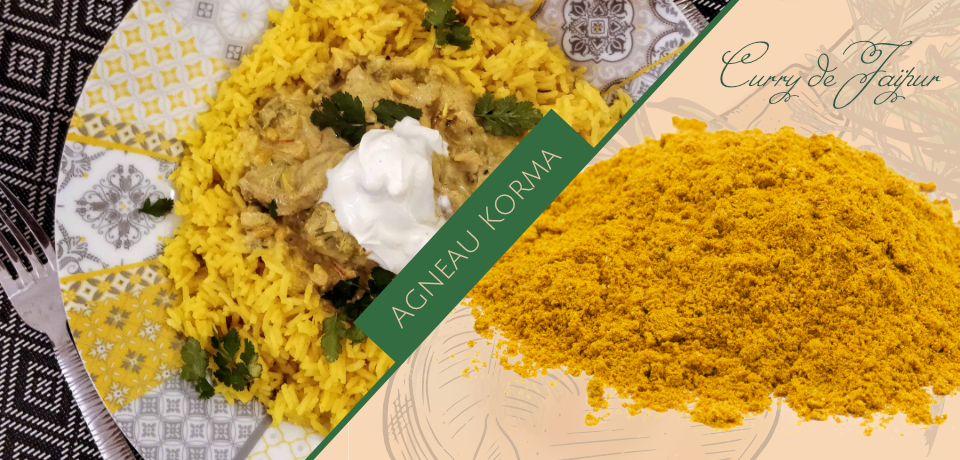 Un plat crémeux et épicé importé au XVIe siècle en Inde du nord et au Pakistan lors des incursions de l'Empire moghol. Korma signifie "braiser" en ourdou, langue pratiquée dans le nord de l'Inde.