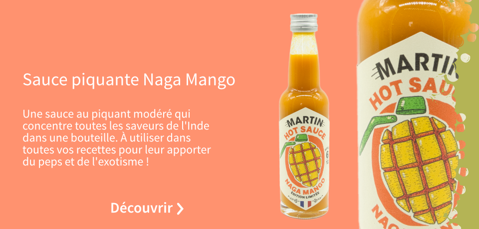 Une sauce au piquant modéré qui concentre toutes les saveurs de l'Inde dans une bouteille. À utiliser dans toutes vos recettes pour leur apporter du peps et de l'exotisme !