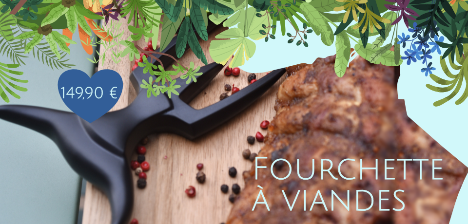 Pour les amoureux de la viande, la fourchette Tridens sera le cadeau parfait. Un accessoire de qualité, 100 % français, pour des viandes parfaitement découpées !