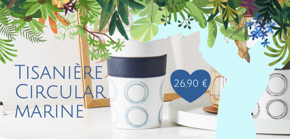 Cette tisanière double paroi de 35 cl en porcelaine au design chic et moderne conservera votre boisson au chaud en toute simplicité !